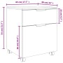 Aktenschrank aus geräuchertem Eichensperrholz Räder 45x38x54cm von vidaXL, Aktenschränke - Ref: Foro24-817135, Preis: 45,93 €...