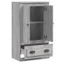 Aparador de madera contrachapada gris Sonoma 60x35,5x103,5 cm de vidaXL, Aparadores - Ref: Foro24-816302, Precio: 101,95 €, D...