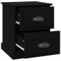 Mesita de noche madera contrachapada negro 39x39x47,5 cm de vidaXL, Mesitas de noche - Ref: Foro24-816146, Precio: 43,62 €, D...