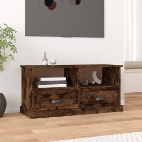 TV stand made of smoked oak plywood, 93x35.5x45 cm by vidaXL, TV Furniture - Ref: Foro24-816469, Price: 62,99 €, Discount: %