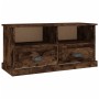 TV stand made of smoked oak plywood, 93x35.5x45 cm by vidaXL, TV Furniture - Ref: Foro24-816469, Price: 62,48 €, Discount: %