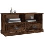 TV stand made of smoked oak plywood, 93x35.5x45 cm by vidaXL, TV Furniture - Ref: Foro24-816469, Price: 62,48 €, Discount: %