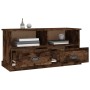 TV stand made of smoked oak plywood, 93x35.5x45 cm by vidaXL, TV Furniture - Ref: Foro24-816469, Price: 62,48 €, Discount: %