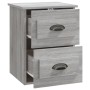 Mesita de noche de pared 2 uds gris Sonoma 41,5x36x53 cm de vidaXL, Mesitas de noche - Ref: Foro24-816405, Precio: 85,99 €, D...