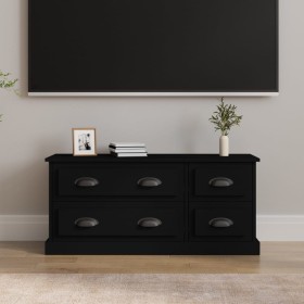 Black plywood TV cabinet 100x35.5x45 cm by vidaXL, TV Furniture - Ref: Foro24-816449, Price: 80,82 €, Discount: %