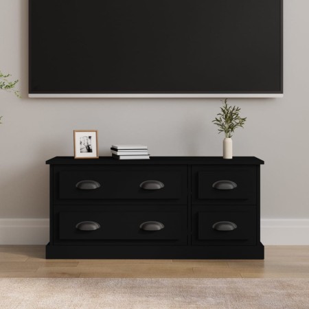 Black plywood TV cabinet 100x35.5x45 cm by vidaXL, TV Furniture - Ref: Foro24-816449, Price: 81,30 €, Discount: %