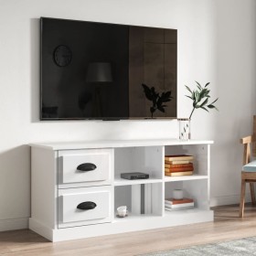 TV stand made of glossy white plywood 102x35.5x47.5cm by vidaXL, TV Furniture - Ref: Foro24-816178, Price: 74,99 €, Discount: %