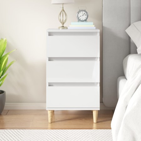 Bedside table made of glossy white plywood, measuring 40x35x70 cm. by vidaXL, Nightstands - Ref: Foro24-819662, Price: 61,75 ...