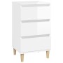 Bedside table made of glossy white plywood, measuring 40x35x70 cm. by vidaXL, Nightstands - Ref: Foro24-819662, Price: 61,75 ...