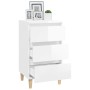 Bedside table made of glossy white plywood, measuring 40x35x70 cm. by vidaXL, Nightstands - Ref: Foro24-819662, Price: 61,75 ...