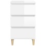 Bedside table made of glossy white plywood, measuring 40x35x70 cm. by vidaXL, Nightstands - Ref: Foro24-819662, Price: 61,75 ...