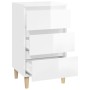 Bedside table made of glossy white plywood, measuring 40x35x70 cm. by vidaXL, Nightstands - Ref: Foro24-819662, Price: 61,75 ...