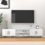 Glossy white plywood TV cabinet 180x31.5x40 cm by vidaXL, TV Furniture - Ref: Foro24-816258, Price: 116,34 €, Discount: %