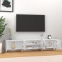 Glossy white plywood TV cabinet 180x31.5x40 cm by vidaXL, TV Furniture - Ref: Foro24-816258, Price: 118,99 €, Discount: %