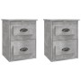 Wall-mounted bedside table set of 2 in concrete gray, 41.5x36x53 cm by vidaXL, Nightstands - Ref: Foro24-816401, Price: 82,69...