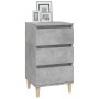 Bedside table made of gray concrete plywood 40x35x70 cm by vidaXL, Nightstands - Ref: Foro24-819664, Price: 52,16 €, Discount: %