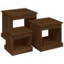 3 brown oak engineered wood coffee tables by vidaXL, Coffee table - Ref: Foro24-816495, Price: 65,99 €, Discount: %