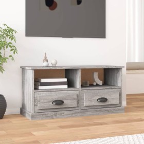 Sonoma gray plywood TV cabinet 93x35.5x45 cm by vidaXL, TV Furniture - Ref: Foro24-816470, Price: 64,36 €, Discount: %