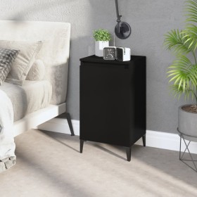 Black plywood nightstand 40x35x70 cm by vidaXL, Nightstands - Ref: Foro24-819646, Price: 44,61 €, Discount: %