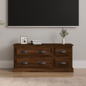 TV stand made of brown oak plywood, 100x35.5x45 cm by vidaXL, TV Furniture - Ref: Foro24-816455, Price: 92,99 €, Discount: %