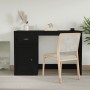 Black plywood desk with drawer 115x50x75 cm by vidaXL, Desks - Ref: Foro24-816473, Price: 96,26 €, Discount: %