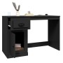 Escritorio con cajón madera contrachapada negro 115x50x75 cm de vidaXL, Escritorios - Ref: Foro24-816473, Precio: 96,26 €, De...