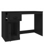 Escritorio con cajón madera contrachapada negro 115x50x75 cm de vidaXL, Escritorios - Ref: Foro24-816473, Precio: 96,26 €, De...