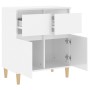 Hochglanzweißes Sperrholz-Sideboard 60x35x70 cm von vidaXL, Sideboards - Ref: Foro24-819678, Preis: 63,34 €, Rabatt: %