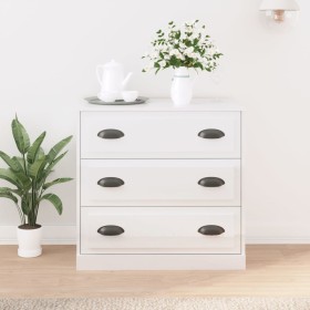 Glossy white plywood sideboard 70x35.5x67.5 cm by vidaXL, Sideboards - Ref: Foro24-816226, Price: 82,99 €, Discount: %