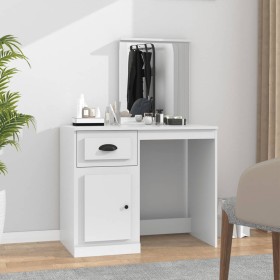 White plywood dressing table with mirror 90x50x132.5 cm by vidaXL, Bedroom Dressers - Ref: Foro24-816760, Price: 89,87 €, Dis...