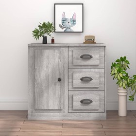 Aparador de madera contrachapada gris Sonoma 70x35,5x67,5 cm de vidaXL, Aparadores - Ref: Foro24-816198, Precio: 97,99 €, Des...