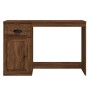 Brown oak plywood drawer desk 115x50x75 cm by vidaXL, Desks - Ref: Foro24-816479, Price: 97,10 €, Discount: %