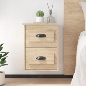 Wall-mounted bedside table in Sonoma oak color, 41.5x36x53 cm by vidaXL, Nightstands - Ref: Foro24-816398, Price: 48,61 €, Di...