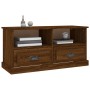 Oak brown plywood TV cabinet 93x35.5x45 cm by vidaXL, TV Furniture - Ref: Foro24-816471, Price: 66,24 €, Discount: %