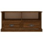 Oak brown plywood TV cabinet 93x35.5x45 cm by vidaXL, TV Furniture - Ref: Foro24-816471, Price: 66,24 €, Discount: %