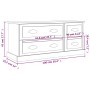 TV-Schrank aus geräuchertem Eichensperrholz, 100 x 35,5 x 45 cm von vidaXL, TV-Möbel - Ref: Foro24-816453, Preis: 89,81 €, Ra...