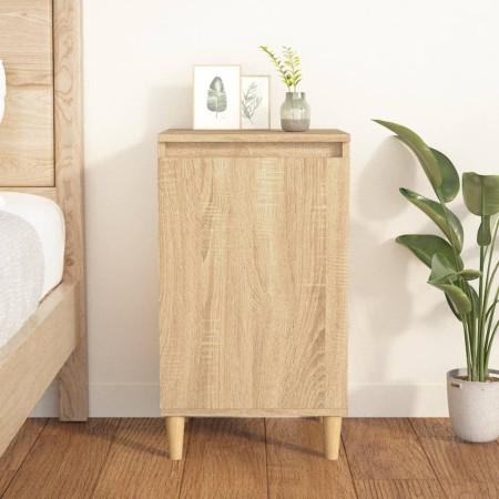 Bedside table made of oak veneer plywood in Sonoma oak color, measuring 40x35x70 cm. by vidaXL, Nightstands - Ref: Foro24-819...