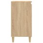 Bedside table made of oak veneer plywood in Sonoma oak color, measuring 40x35x70 cm. by vidaXL, Nightstands - Ref: Foro24-819...