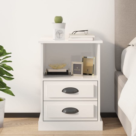 vidaxL Bright white bedside table 43x36x60 cm by vidaXL, Nightstands - Ref: Foro24-816332, Price: 58,94 €, Discount: %