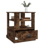 Smoked oak plywood side table 50x50x60 cm by vidaXL, Side tables - Ref: Foro24-816413, Price: 56,99 €, Discount: %