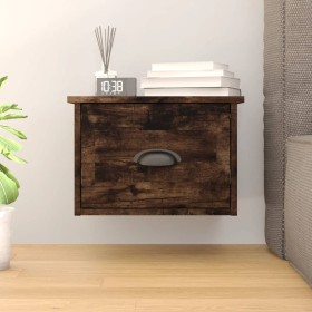 Smoked oak wall bedside table 41.5x36x28 cm by vidaXL, Nightstands - Ref: Foro24-816386, Price: 34,41 €, Discount: %