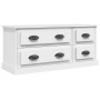 TV stand made of white plywood 100x35.5x45 cm by vidaXL, TV Furniture - Ref: Foro24-816448, Price: 81,40 €, Discount: %