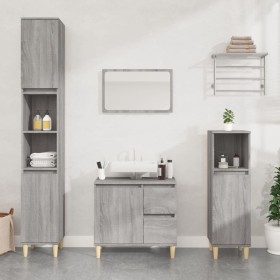 Sonoma gray plywood bathroom cabinet 30x30x100 cm by vidaXL, Bathroom furniture - Ref: Foro24-819810, Price: 59,75 €, Discoun...