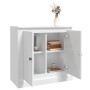 Aparador madera contrachapada blanco brillante 70x35,5x67,5 cm de vidaXL, Aparadores - Ref: Foro24-816186, Precio: 70,06 €, D...