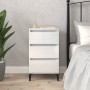 Glossy white plywood nightstand 40x35x70 cm by vidaXL, Nightstands - Ref: Foro24-819670, Price: 58,99 €, Discount: %