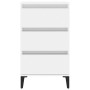 Glossy white plywood nightstand 40x35x70 cm by vidaXL, Nightstands - Ref: Foro24-819670, Price: 58,99 €, Discount: %