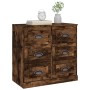 Smoked oak plywood sideboard 70x35.5x67.5 cm by vidaXL, Sideboards - Ref: Foro24-816437, Price: 129,08 €, Discount: %