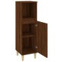 Armario de baño madera contrachapada marrón roble 30x30x100 cm de vidaXL, Muebles de baño - Ref: Foro24-819811, Precio: 61,82...