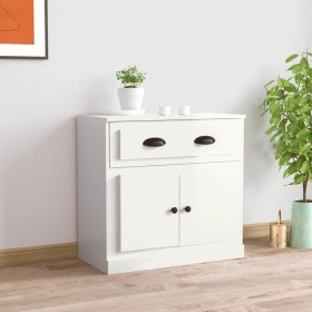 Aparador madera contrachapada blanco brillante 70x35,5x67,5 cm de vidaXL, Aparadores - Ref: Foro24-816426, Precio: 82,99 €, D...