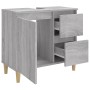 Armario de baño madera contrachapada gris Sonoma 65x33x60 cm de vidaXL, Muebles de baño - Ref: Foro24-819826, Precio: 71,86 €...